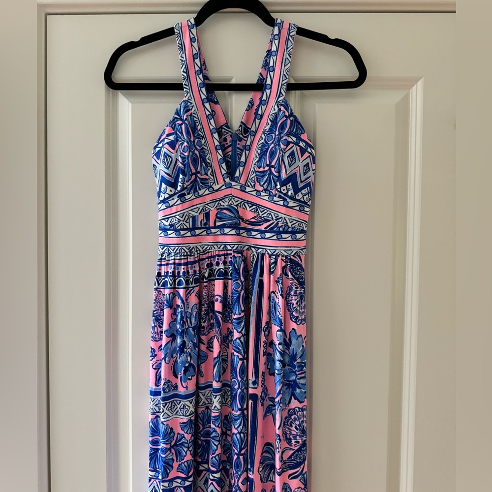 NWT Lilly Pulitzer Taryn Maxi Dress SZ XXS Melon Fig Ginger Jar - Picture 5 of 16